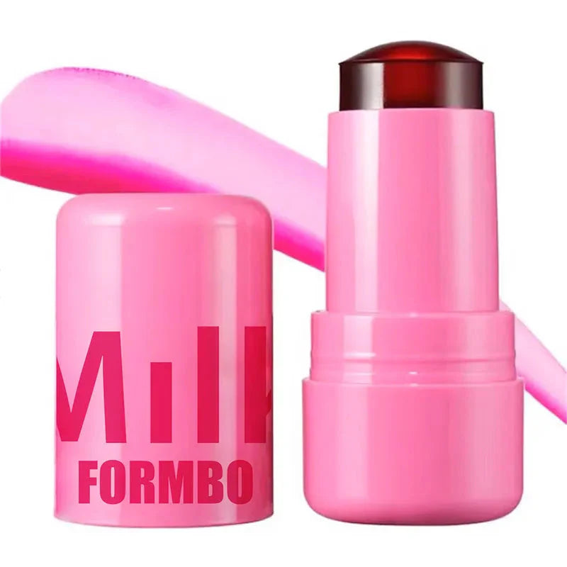 3-in-1 Milk Jelly Tint Facial Blusher Wand Moisturized Long Lasting Matte Rouge Cheek Contour Lipstick Sticker Beauty Makeup-6