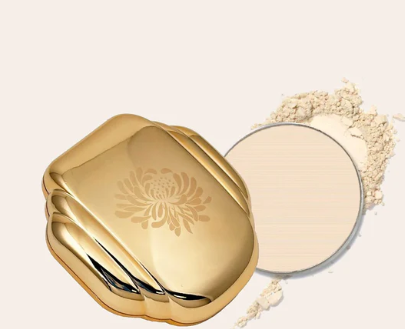 Besame Luminous Translucent Powder & Powder Compact Made of Gold Metallic